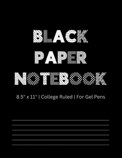 Black Paper Notebook