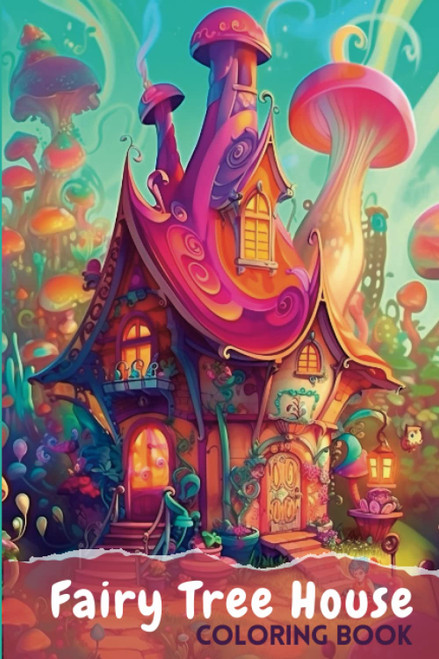 Fairy Tree Houses: A Magical Coloring Book through a Whimsical