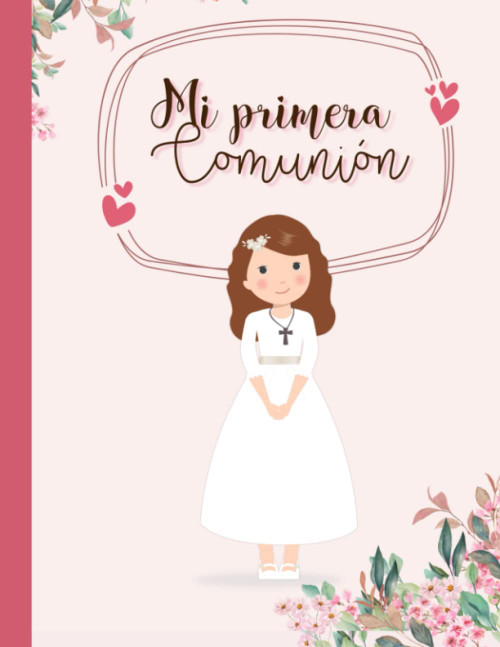 Libro de Firmas y Huellas para Primera Comunion Nioa con Oraciones
