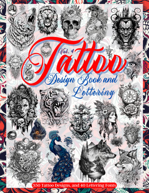Tattoo Design Book and Lettering
