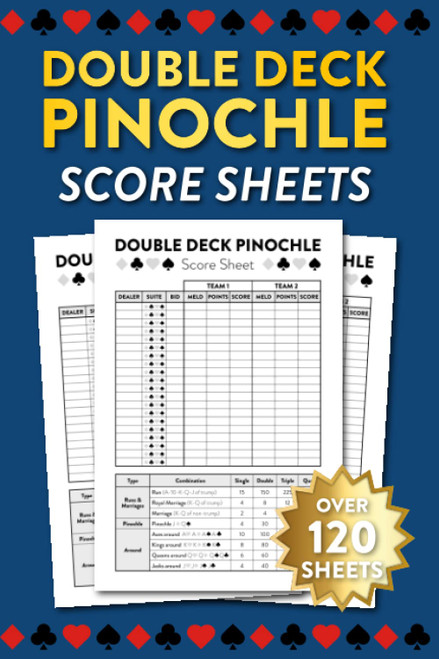 Double Deck Pinochle Score Sheets