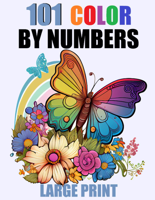 101 Large Print Color By Number Coloring Book