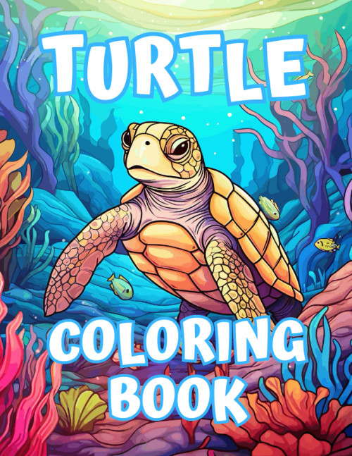 Turtle Coloring Book: For Adults Teens And Seniors Stress Relief &