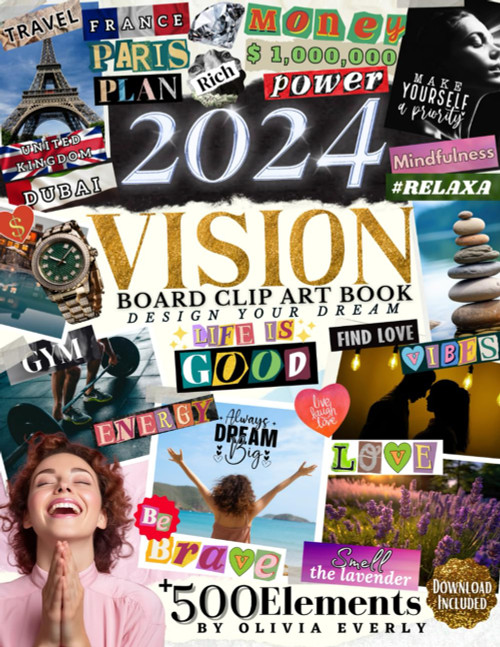 2024 Vision Board Clip Art Book