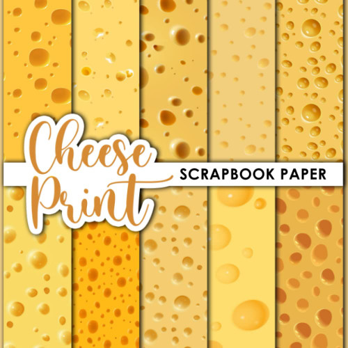 Cheese Print Scrapbook Paper