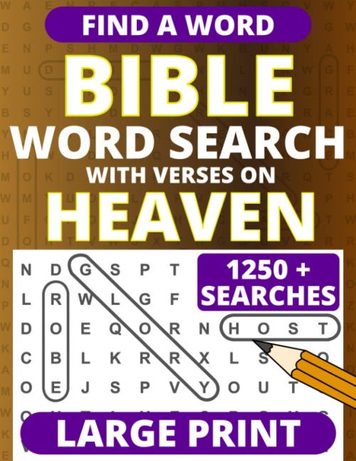 Large Print Bible Word Search - with Verses on Heaven