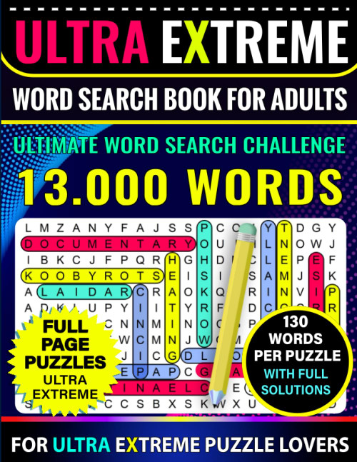 Ultra Extreme Word Search Book for Adults