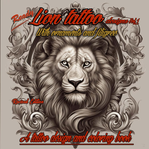 Lion Tattoo designs with ornaments and Filigree: Discover Exquisite