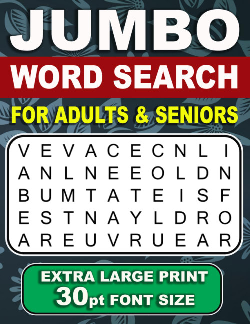 Jumbo Word Search For Adults & Seniors