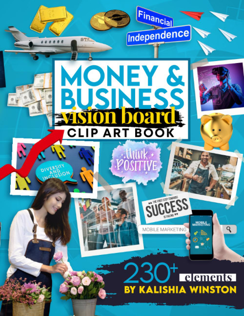 Money and Business Vision Board Clip Art Book