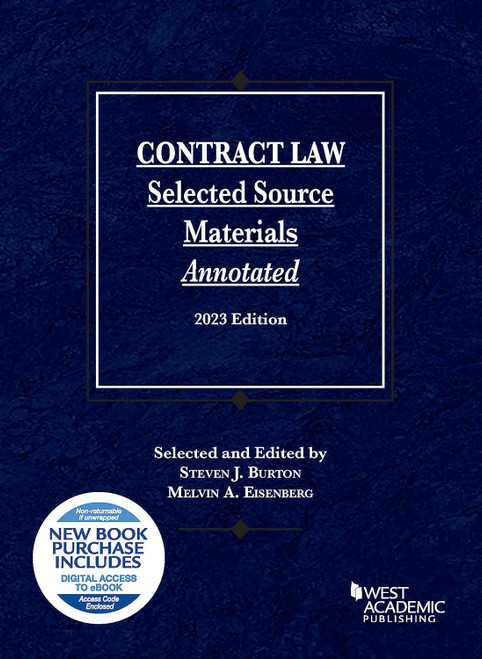 Contract Law Selected Source Materials Annotated 2023 Edition