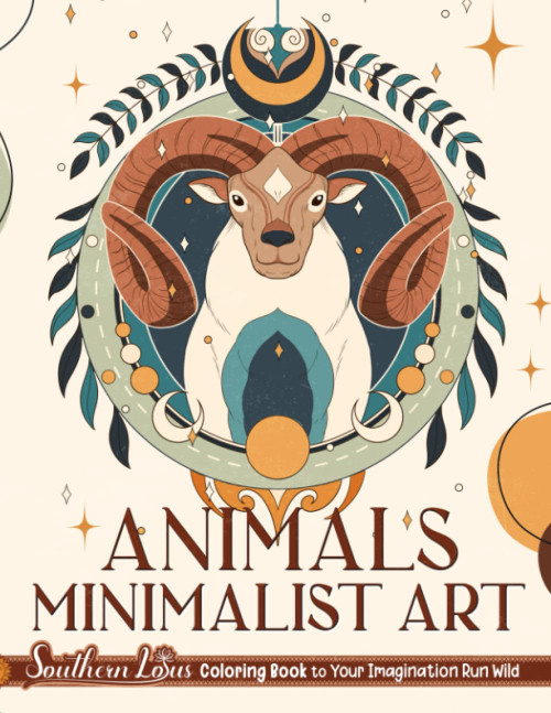 Animals Minimalist Art Coloring Book