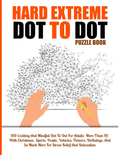 100 Hard Extreme Dot To Dot Puzzles Book