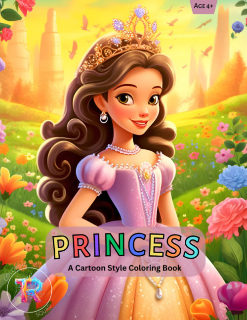 Princess A Cartoon Style Coloring Book