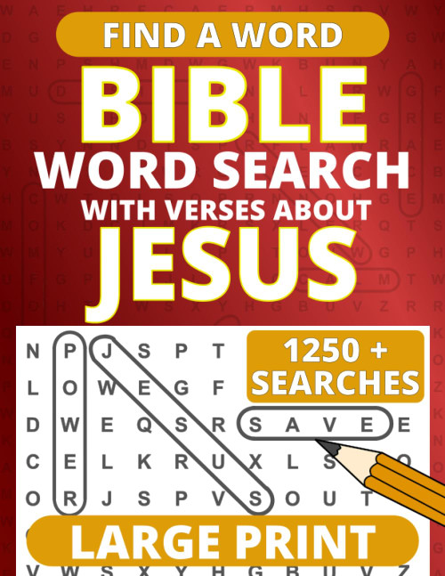 Bible Word Search Large Print - with Verses about Jesus