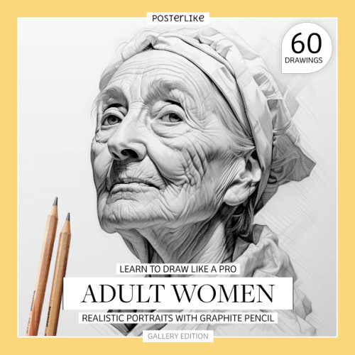 Learn to Draw Like a Pro. Adult Women. Realistic Portraits with