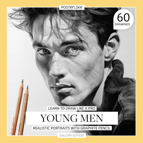 Learn to Draw Like a Pro. Young Men. Realistic Portraits with
