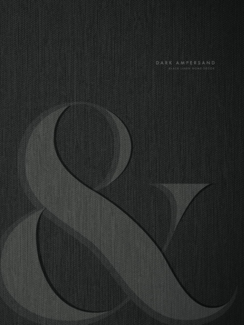 Dark Ampersand - A Black Linen Home Decor Book for Stacking and