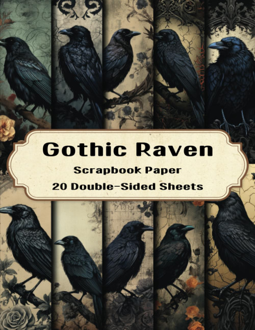 Gothic Raven Scrapbook Paper