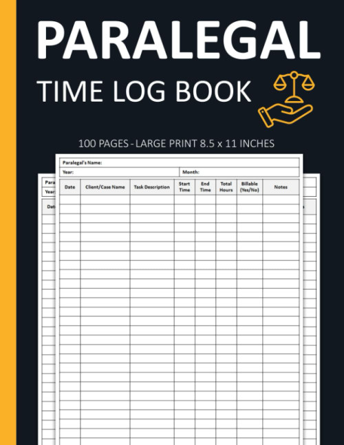 Paralegal Time Log Book