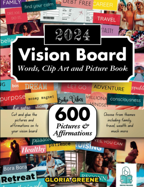 2024 Vision Board Words Clip Art And Picture Book