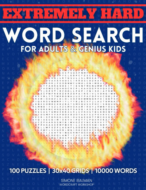 Extremely Hard Word Search for Adults & Genius Kids