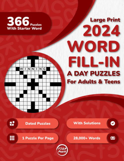 2024 Word Fill In A Day Puzzle Book For Adults