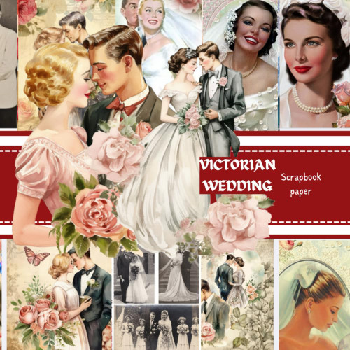 Victorian Wedding Scrapbook Paper