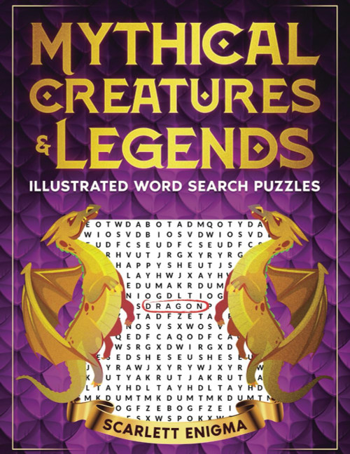 Mythical Creatures & Legends Illustrated Word Search Puzzles