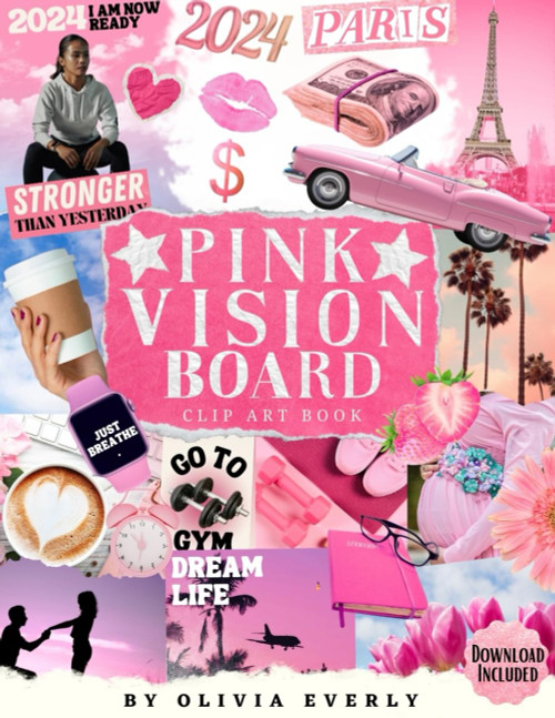 Pink Vision Board Clip Art Book