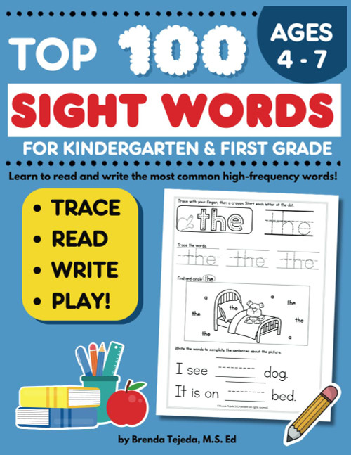 Top 100 Sight Words for Kindergarten and First grade