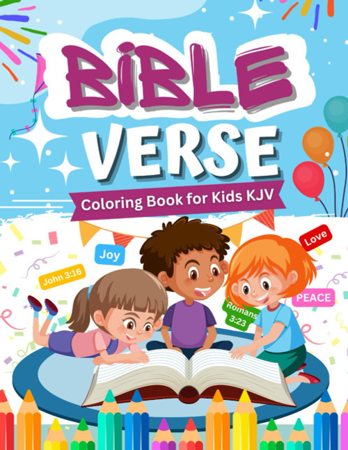 Bible Verse Coloring Book for Kids KJV: Over 35 Short and
