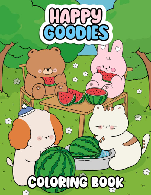 Happy Goodies: Simple Bold Line Designs Coloring Book for Children