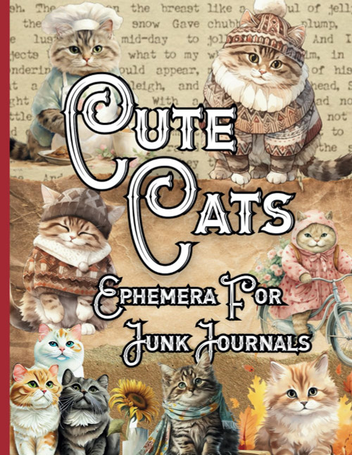 Cute Cats Ephemera For Junk Journals