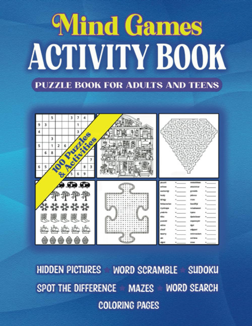 Mind Games Activity Book- Hidden Pictures Spot the Difference Mazes