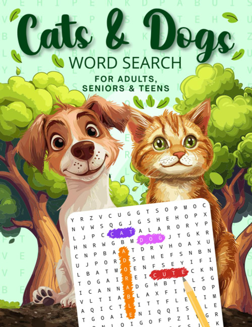 Cats & Dogs Word Search Large Print