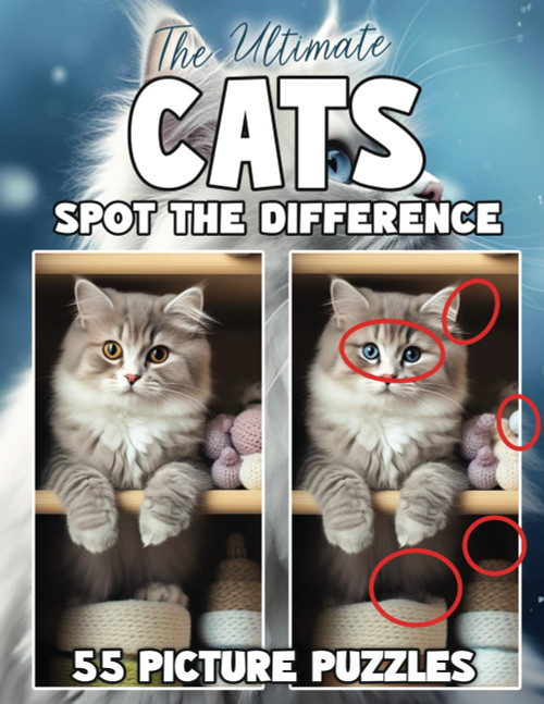 The Ultimate Spot the Difference for Adults - Cats: Cat Puzzle Book