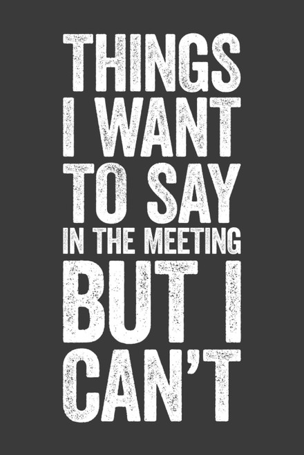 Things I Want To Say In The Meeting But I Can't