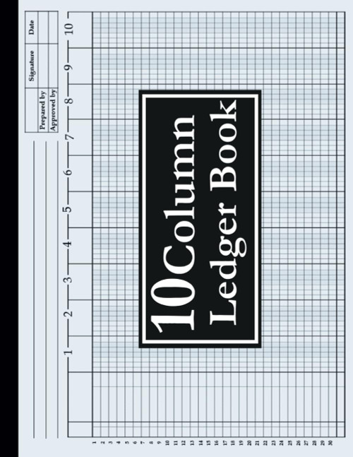 10 Column Ledger Book