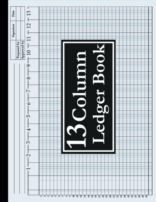 13 Column Ledger Book