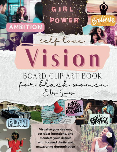 Self-Love Vision Board Clip Art Book for Black Women