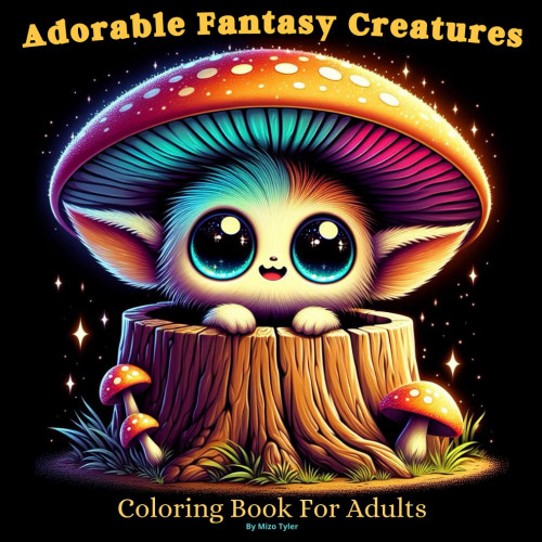 Adorable Fantasy Creatures Coloring Book For Adults