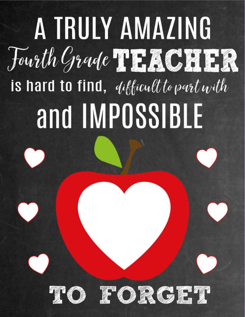 A Truly Amazing Fourth Grade Teacher Is Hard To Find Difficult To