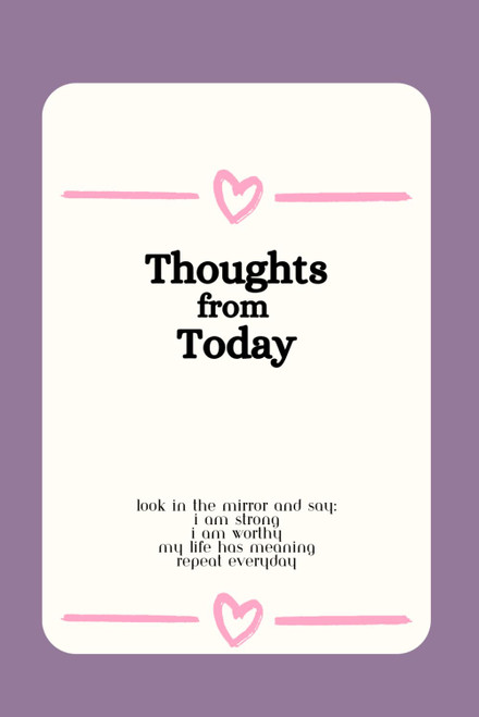 Thoughts From Today Journal for Teens