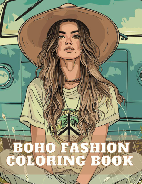 Boho Fashion Coloring Book