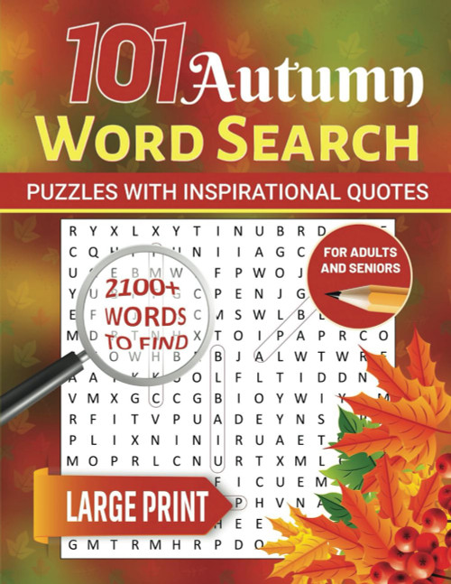 Autumn Word Search Puzzle with Inspiring Quotes