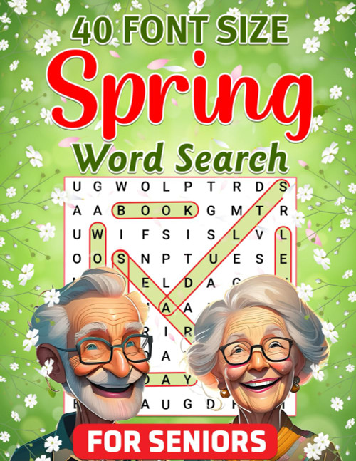 40 Font Size Spring Word Search for Seniors