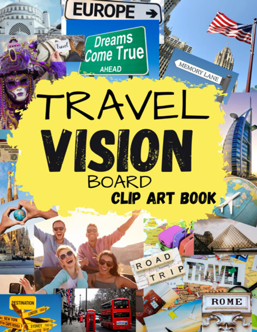 Travel Vision Board Clip Art Book