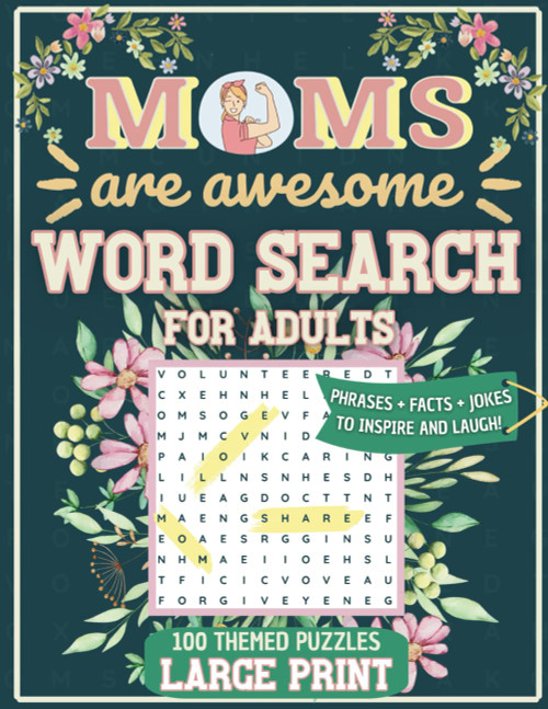 Moms are Awesome - Word Search Book for Adults Large Print