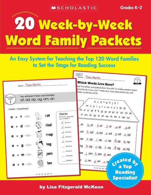 20 Week By Week Word Family Packets